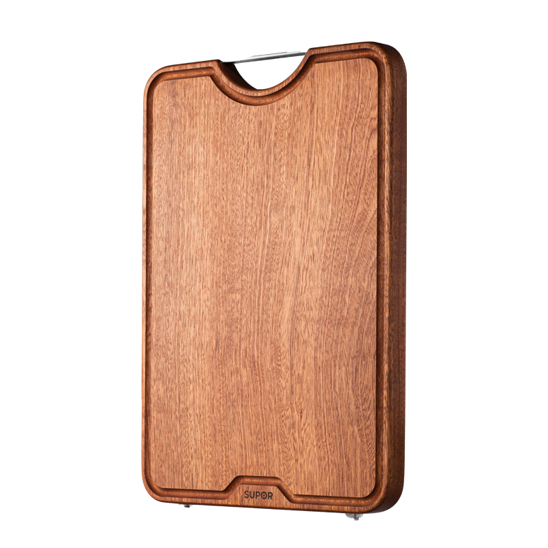 苏泊尔(SUPOR)砧板乌檀木加厚天然整木菜板实木案板面板擀面板切菜板 360*260*25 W362625AB1