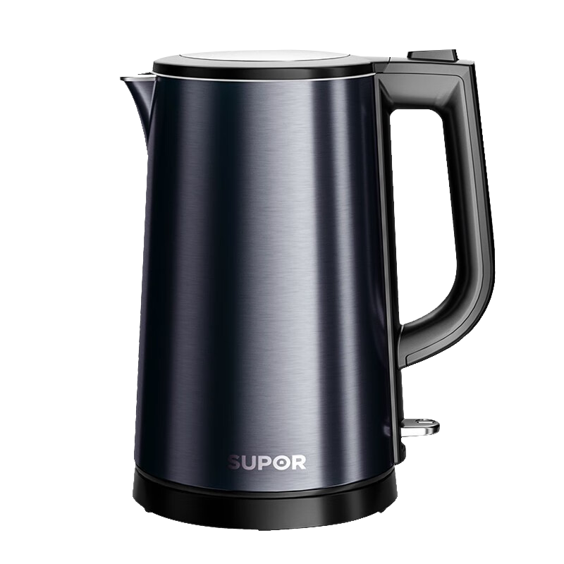 苏泊尔(SUPOR) 电水壶1.7L大容量双层防烫保温烧水壶开水壶双层不锈钢无缝内胆电热水壶 SW-17S36A
