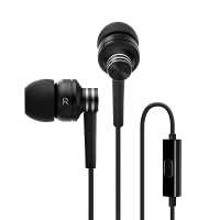 EDIFIER/漫步者 H270P入耳式耳机通用线控金属重低音炮手机耳麦 酷雅黑