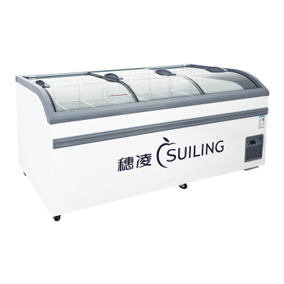 穗凌(SUILING)WD4-765E冰柜商用展示柜卧式雪糕柜冷藏冷冻柜玻璃门保鲜柜超市组合岛柜海鲜柜低温柜