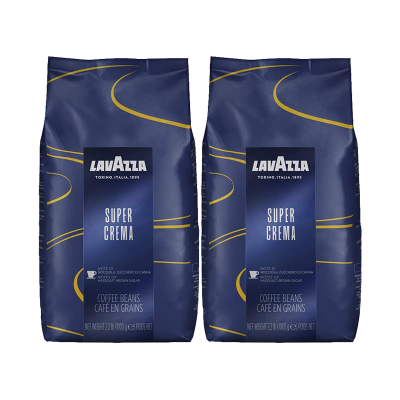 拉瓦萨(LAVAZZA)SUPER CREMA 意式奶香咖啡豆1kg/袋 2袋装