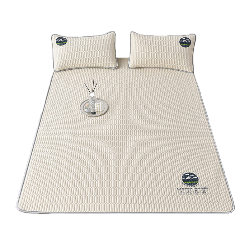 卡洛儿杜香夏季冰丝乳胶凉席三件套床笠款夏凉垫夏天凉感丝床单空调席子