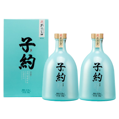 孔府家酒 子约畅饮40.8度500mL*2瓶 浓香型 山东高度白酒 送礼