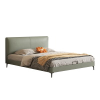 法依兰意式极简轻奢现代简约储物收纳气压皮床1.8米北欧真皮双人床