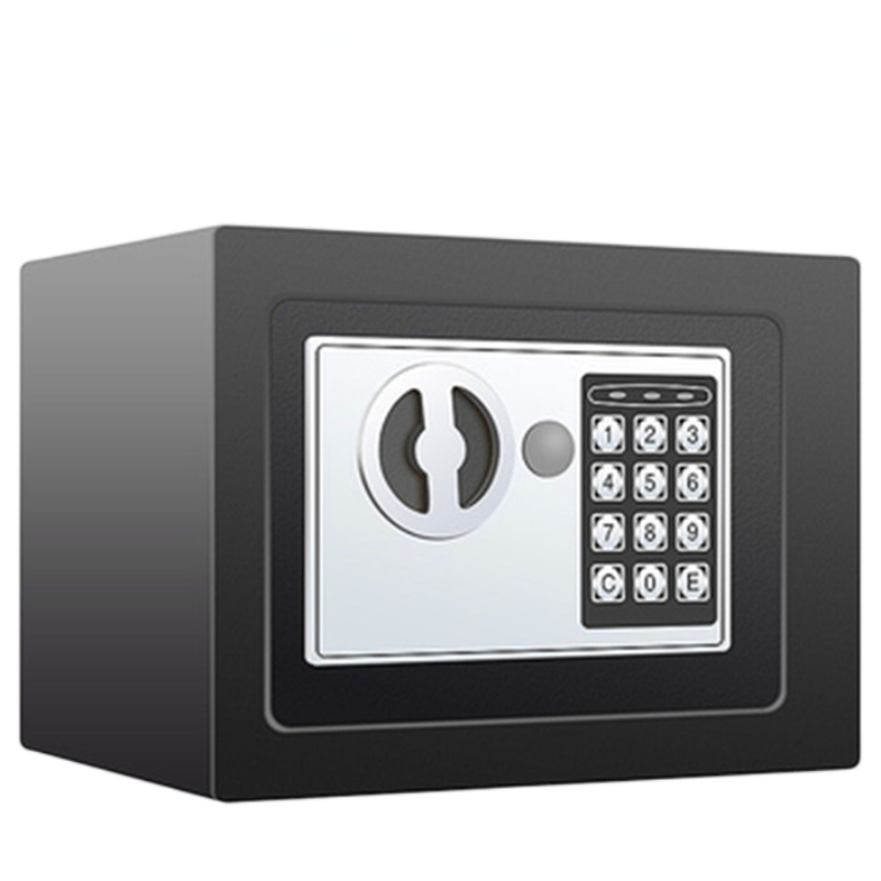 迅迈 密码保险柜17家用小型迷你投币保管箱存钱罐创意礼品收纳密码铁盒电子全钢保险箱入墙防盗