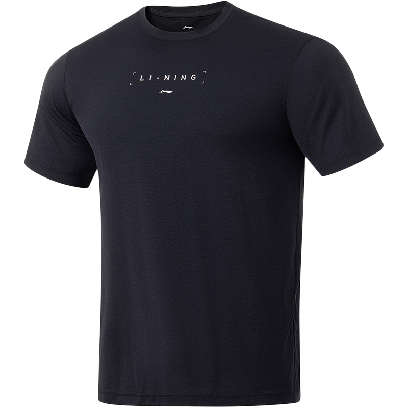 李宁短袖T恤男士健身系列男装圆领夏季上衣运动衣针织运动服