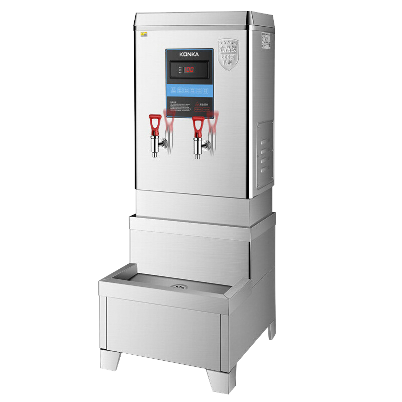 康佳(KONKA)数显商用开水器18KW全自动不锈钢饮水机工地学校店铺电热开水机180L/H普通款加底座KW-18033