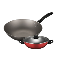 苏泊尔(SUPOR)套装锅 VTP1634T 爱家两件套 30CM炒锅+26CM汤锅 燃气电磁炉通用