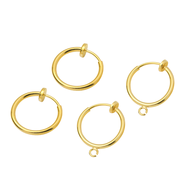 Kulana日韩新款彩色弹簧耳夹无耳洞耳环女时尚潮人无痛鼻环唇环耳圈饰品