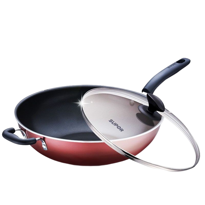 苏泊尔(SUPOR)炒锅 PC32S3不粘炒菜锅易洁无油烟多用锅轻便型炒勺 32CM 明火专用