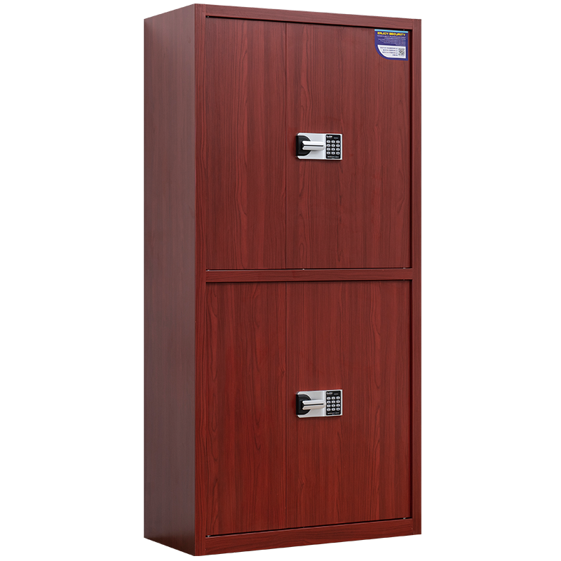 尔迈 保密柜国保密码锁防盗密码资料柜 红木纹 通双节内二斗