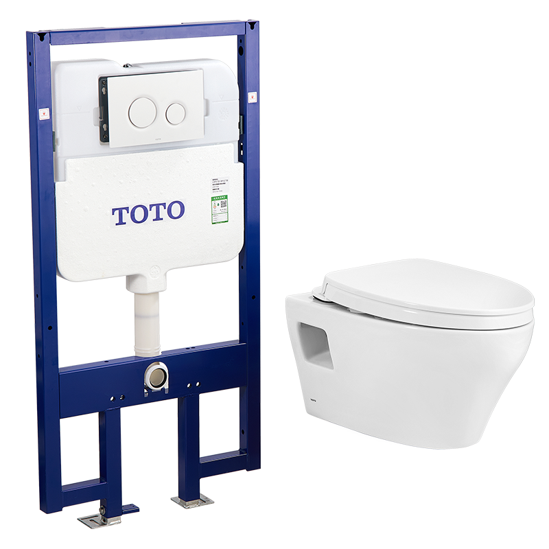 TOTO壁挂式马桶挂墙悬挂入墙式坐便器暗装隐藏水箱墙排CW572EB(04-C)