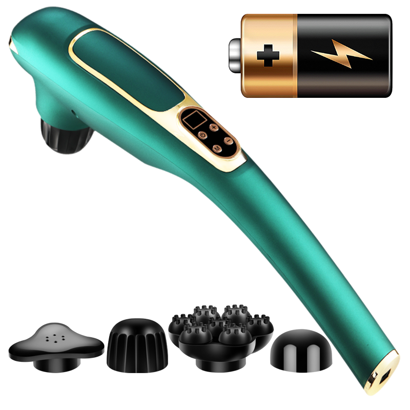 安尚无线充电大海豚按摩棒强劲按摩器电脑版敲打捶打肩颈腰腿部全身多功能手持式充电电动温热振动震动经络按摩锤敲打智能棒捶背器