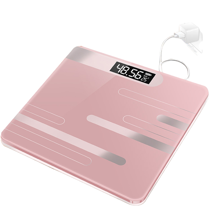 安尚健康人体秤称重电子秤带夜光体重秤自动开关机成人脂肪秤可称180KG家用智能秤减肥秤台秤干电式 玻璃面板