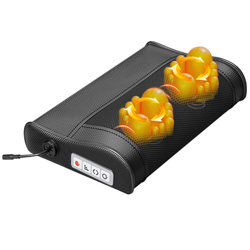 安尚颈椎按摩器电动肩颈腰背腿脚部肚子富贵包脖子护颈加热按摩枕头靠垫揉腹仪生日礼物三档力度正反推拿揉捏四键24头按摩仪器