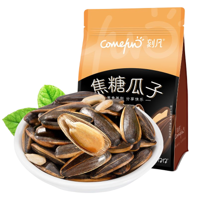 刻凡焦糖瓜子128g葵花籽坚果炒货零食小吃宿舍休闲小吃500g