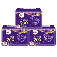 高洁丝放肆睡280mm夜用组合24片卫生巾 女生姨妈巾