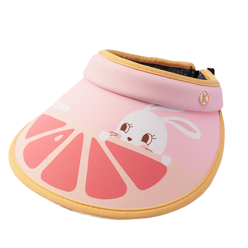 KK树儿童防晒帽宝宝空顶遮阳帽男女童运动防紫外线户外大帽檐夏季