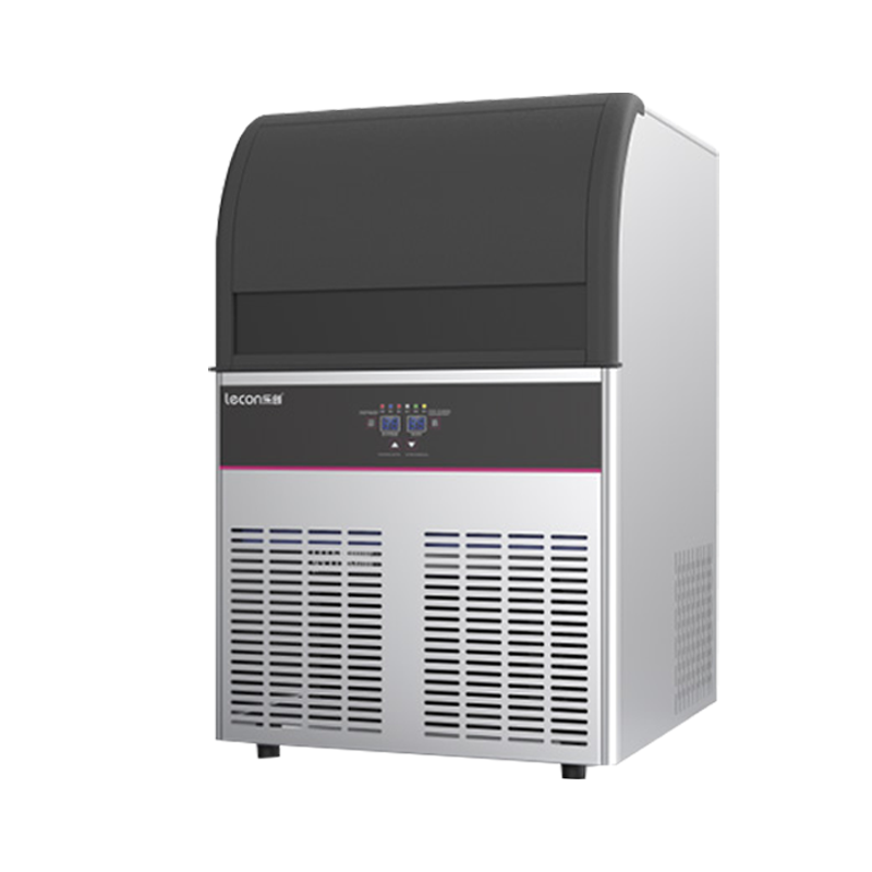 乐创(Lecon)商用制冰机大型奶茶店酒吧大容量桶装水全自动方冰块制作机 90冰格-120公斤 风冷;自来水及桶装水两用
