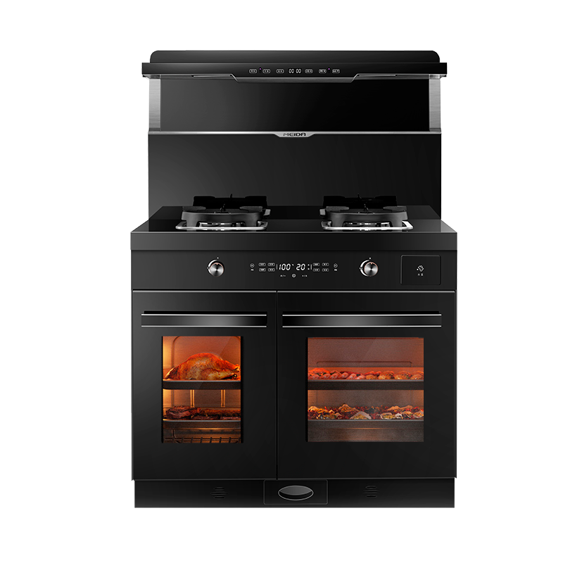 美大集成灶蒸烤一体 T9-MAX 蒸箱烤箱高端独立集成一体灶台 嵌入式厨电变频集成灶侧吸抽油烟机双灶头家用猛火(天然气)