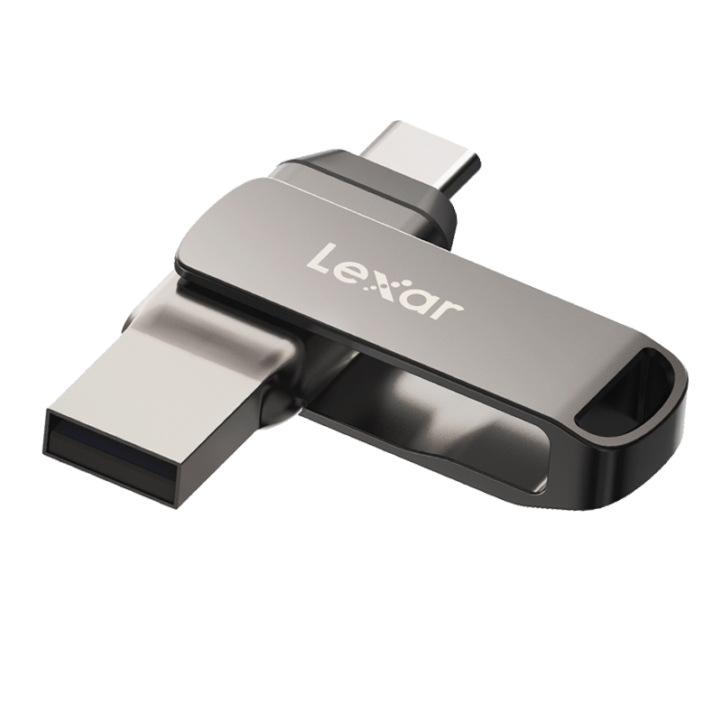 雷克沙256G手机电脑U盘闪存盘USB3.1与Type-C金属双接口两用读速130MB/s 便携加密优盘