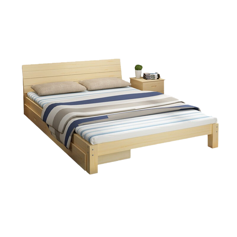 绵冠MIANGUAN办公家具实木床办公宿舍床简易实木床1.5米接待床单人床