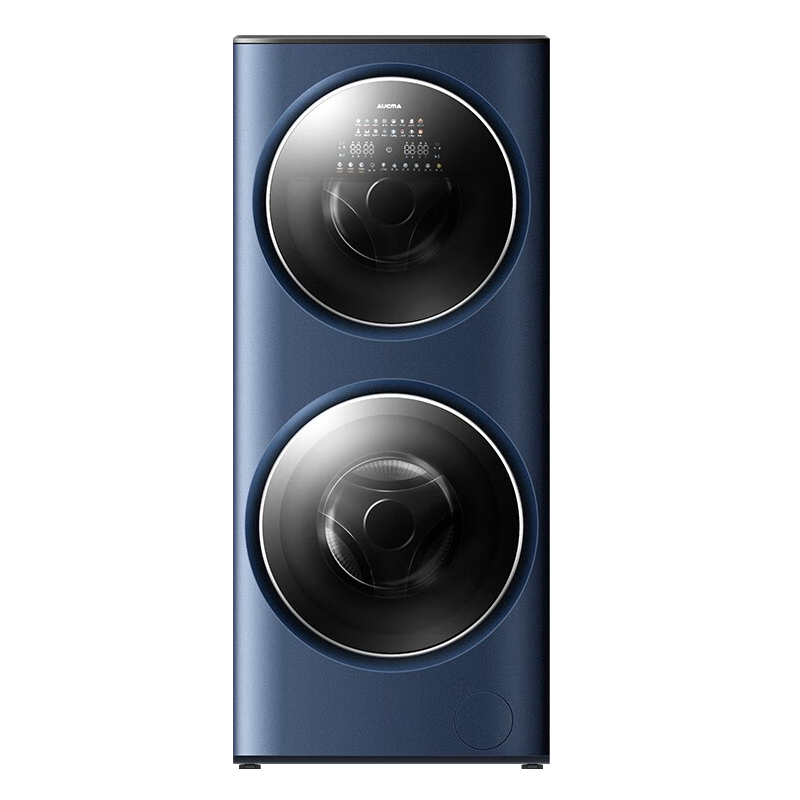 澳柯玛双舱洗衣机分区复式家用15kg大容量智能变频洗烘 玲珑双舱