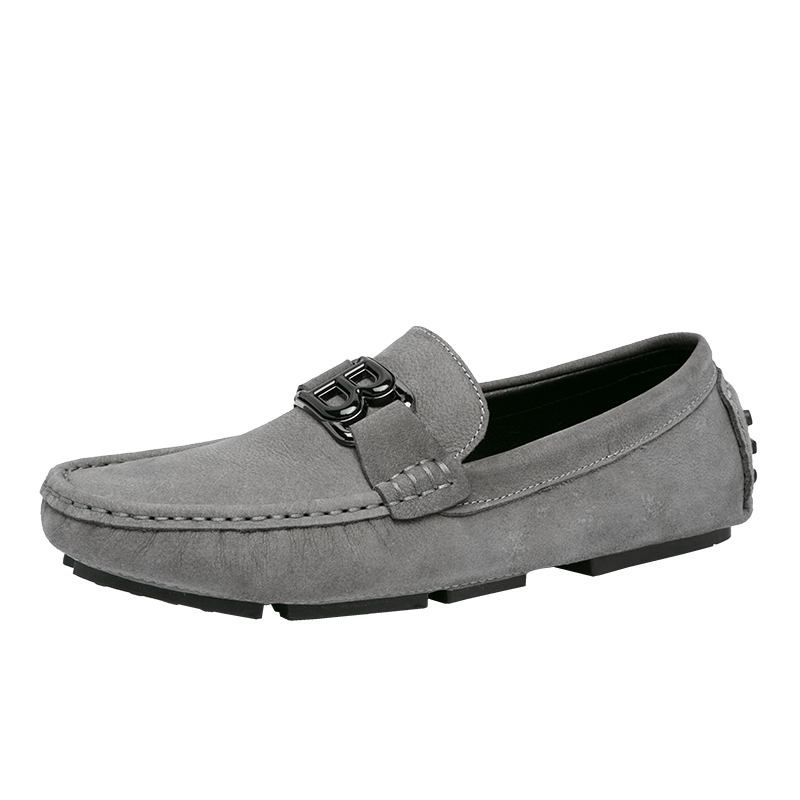 Rock Fairwhale洛克华菲新款男鞋商务休闲真皮豆豆鞋男士软皮软底一脚蹬皮鞋男款