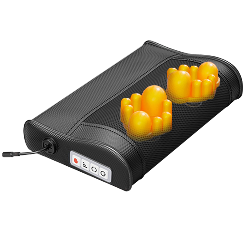 安尚颈椎按摩器家车两用腰部按摩仪加热睡眠枕头牵引颈肩颈背部按摩靠垫脖子肚子揉腹仪腿脚足底全身实用生日节日礼物四键16头