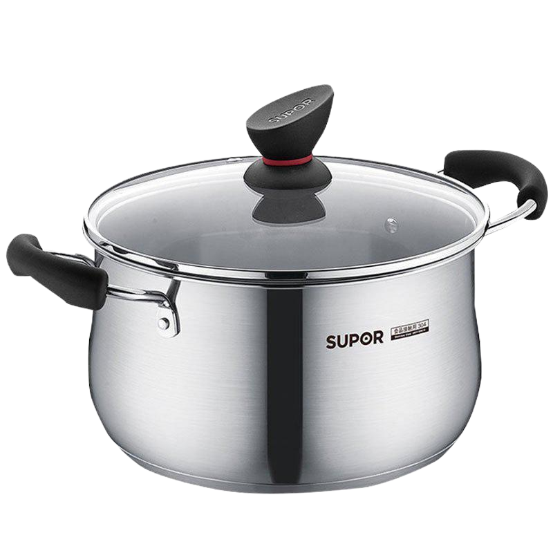 苏泊尔(SUPOR)汤锅 ST20Z1 精致304不锈钢汤锅20cm 电磁炉燃气灶适用