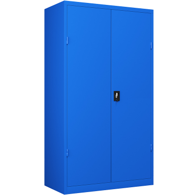 臻远重型五金工具柜铁皮柜双开门置物柜多功能零件柜~两层板三抽+门挂板+背挂板(蓝色)
