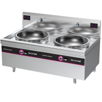 乐创(lecon)商用双头大锅灶 锅径900 25KW*2酒店饭堂企业电磁灶 LC-J-DG90S[企业采购]380v