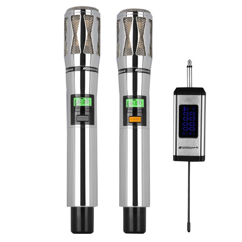 山水(SANSUI)K43网红直播无线麦克风话筒家歌K歌一拖二户外舞台音响ktv麦克风主持会议卡拉OK直播