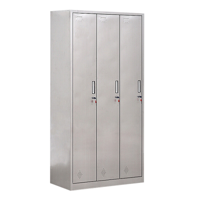 缑氏不锈钢员工储物柜文件柜存放柜子更衣柜存包柜三门更衣柜