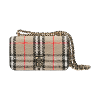 博柏利 BURBERRY 女款织物单肩斜挎包链条包Lola萝纳包迷你款8063083