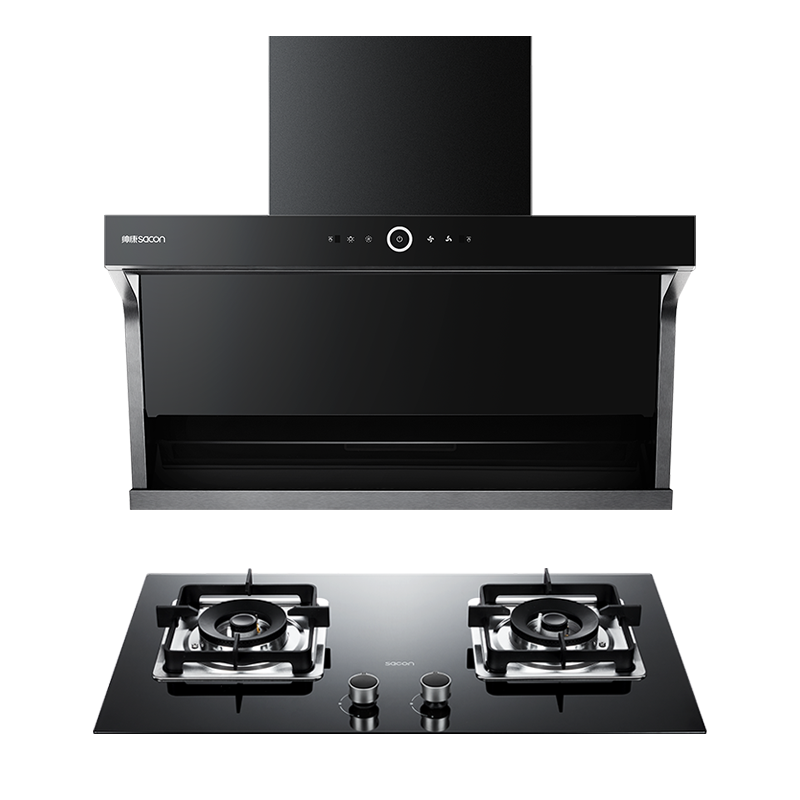 帅康(sacon)Y8273+71B烟灶套餐顶侧双吸23立方大吸力厨电套装7字型吸油烟机燃气灶套装抽油烟机灶具套餐液化气