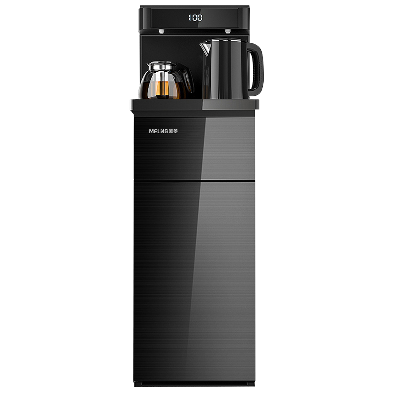 美菱茶吧机智能语音2024新款家用办公室全自动下置水桶白色饮水机MC-N10B 冰温款