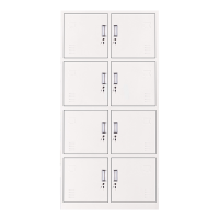 洛苏通盛加厚八门钢制更衣柜员工柜铁皮职工储物柜带锁存包柜常规款