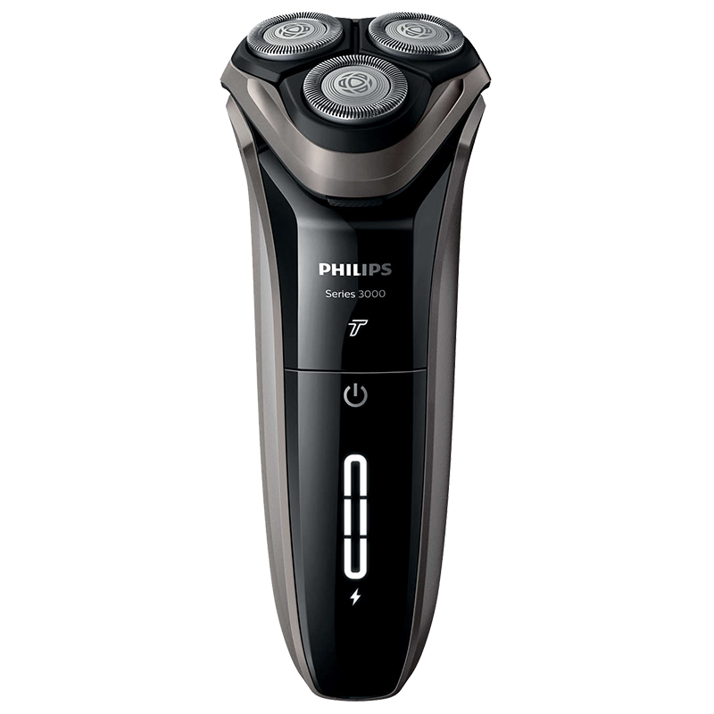 飞利浦(Philips) 电动剃须刀 S3203/08 干湿两用三刀头全身水洗 充电旋转式刮胡刀1小时充电