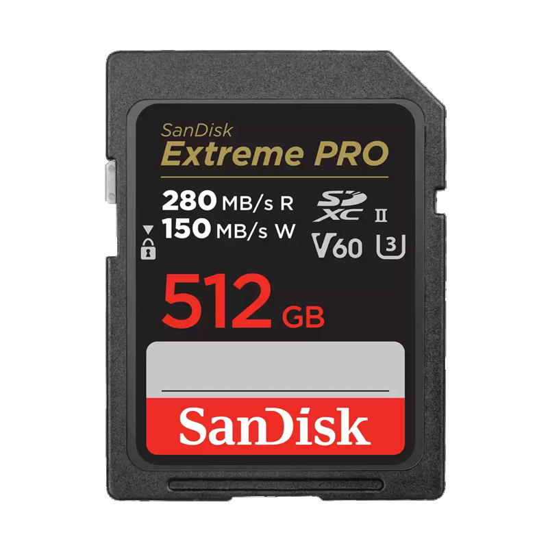 闪迪(SanDisk)512G UHS-II高速SD卡V60相机存储内存卡读280MB/s写150MB/s支持6K 4K