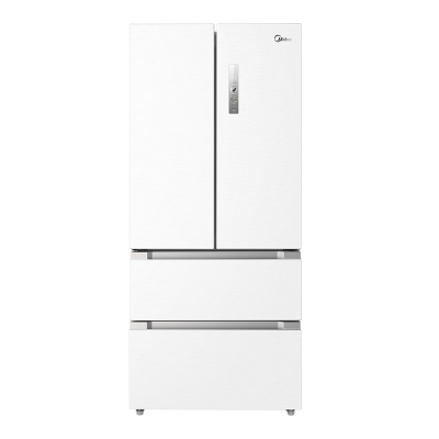 美的(Midea)19分钟急速净味508升变频一级能效法式四开门多门白色冰箱家用大容量智能BCD-508WTPZM(E)