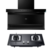 海尔(Haier)油烟机22m³爆炒大吸力免清洗顶侧三吸挥手智控 防干烧灶具套装717M+QHA7BE9(12T)天然气