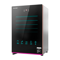 乐创碗筷消毒柜家用小型餐具茶杯紫外线高温立式免沥水烘干消毒机[旗舰触屏款]60L一星级丨紫外线_热风循环