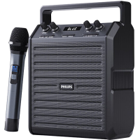 Philips/飞利浦 广场舞音响 户外唱歌舞台无线蓝牙音箱重低音调节旋钮户外音响 领航版(单麦)