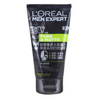 欧莱雅(L'OREAL)男士黑魔力净黑头3合1洁面膏 150ml