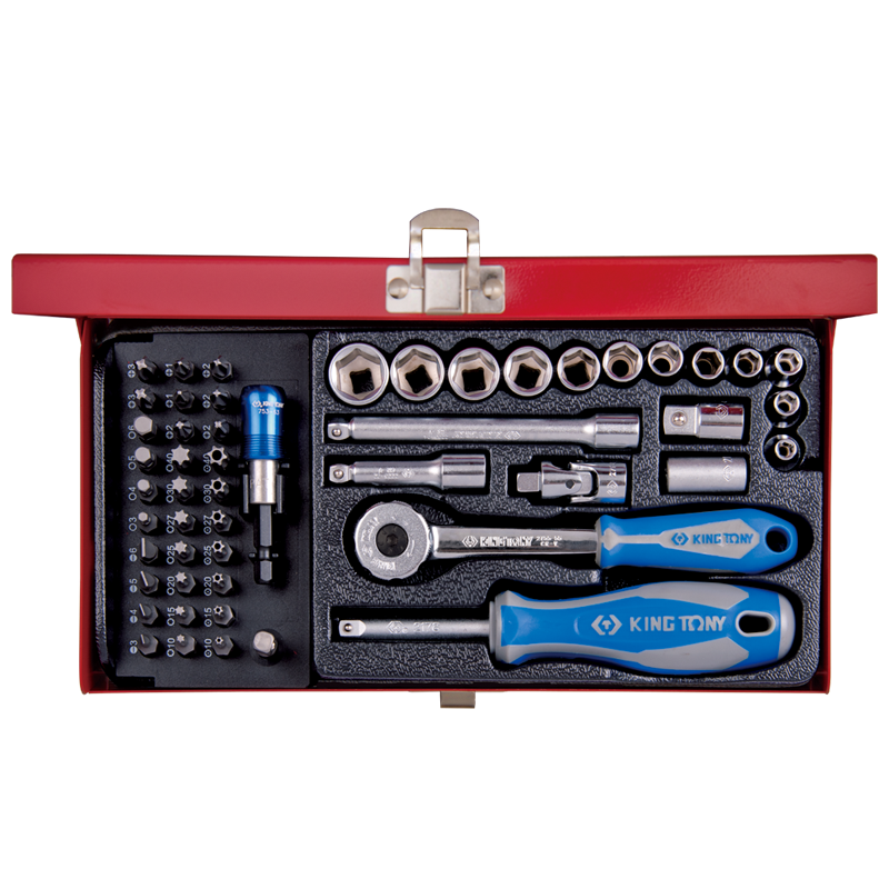 藍帶 51件式 1/4" DR. 六角套筒扳手组 2551MR