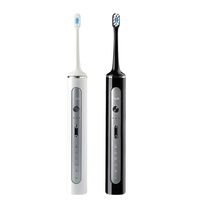 拜尔G201电动牙刷充电式超全自动声波情侣套装礼盒成人款男女生 8个刷头+定制便携盒(灰色)