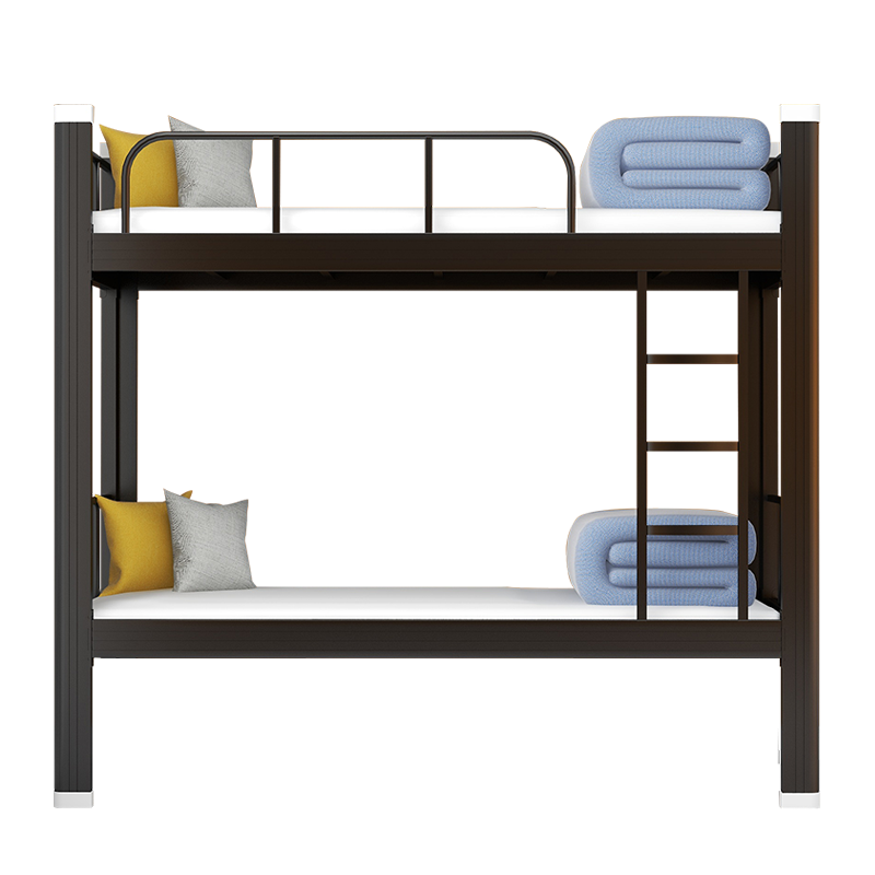 珩逸铁床上下床钢木床宿舍床黑色高1800长2000宽1000