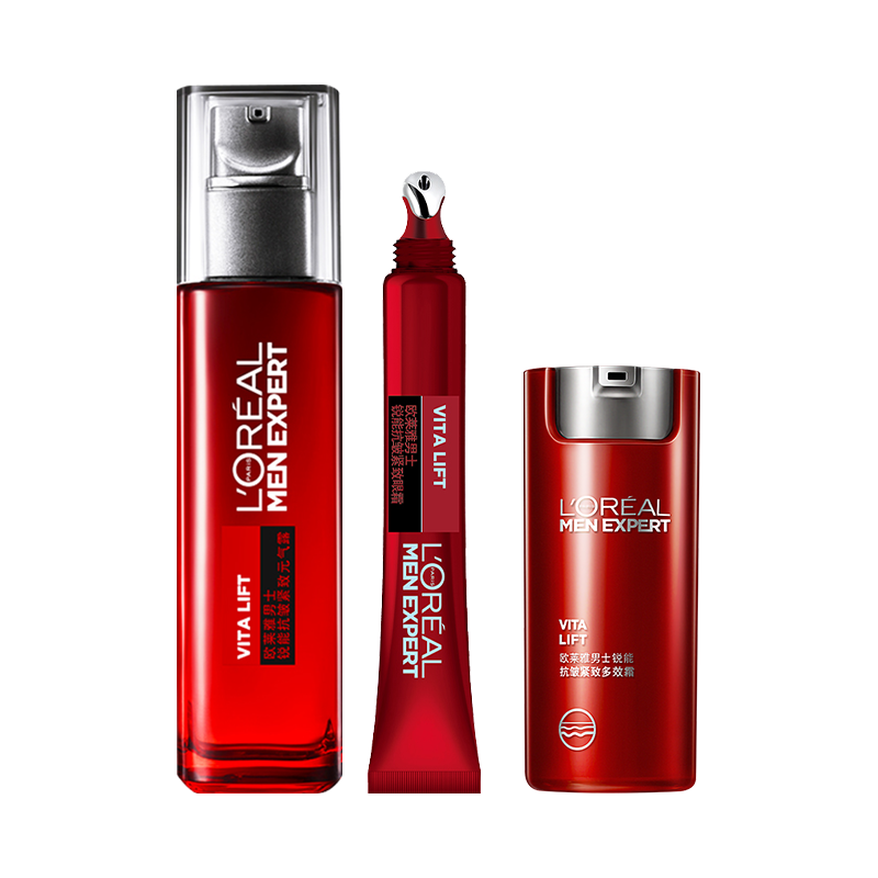 [顺丰]欧莱雅男士锐能紧致抗皱护肤套装(元气露110ml+多效霜50ml+眼霜15ml)