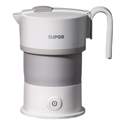 苏泊尔(SUPOR)电热水壶便携式烧水壶食品级硅胶折叠电水壶 双电压 出差旅行开水壶 0.6L SW-06J007
